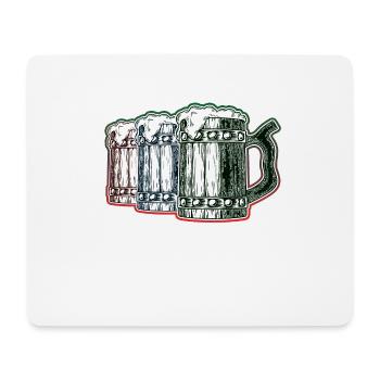 Full beer mugs - Mouse Pad (horizontal) - white - Front
