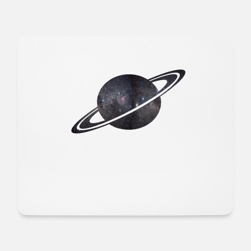 Saturn - Mousepad (Querformat) - Weiß