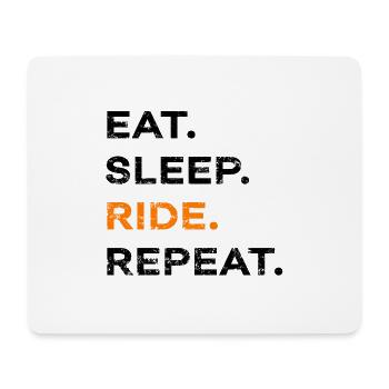 Eat Sleep Ride Repeat Pony cheval cheval cadeau - Tapis de souris (format paysage) - blanc - Devant