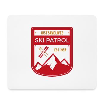SKI PATROL - JUST SAVELIVES - LIFE SAVER - Mouse Pad (horizontal) - white - Front