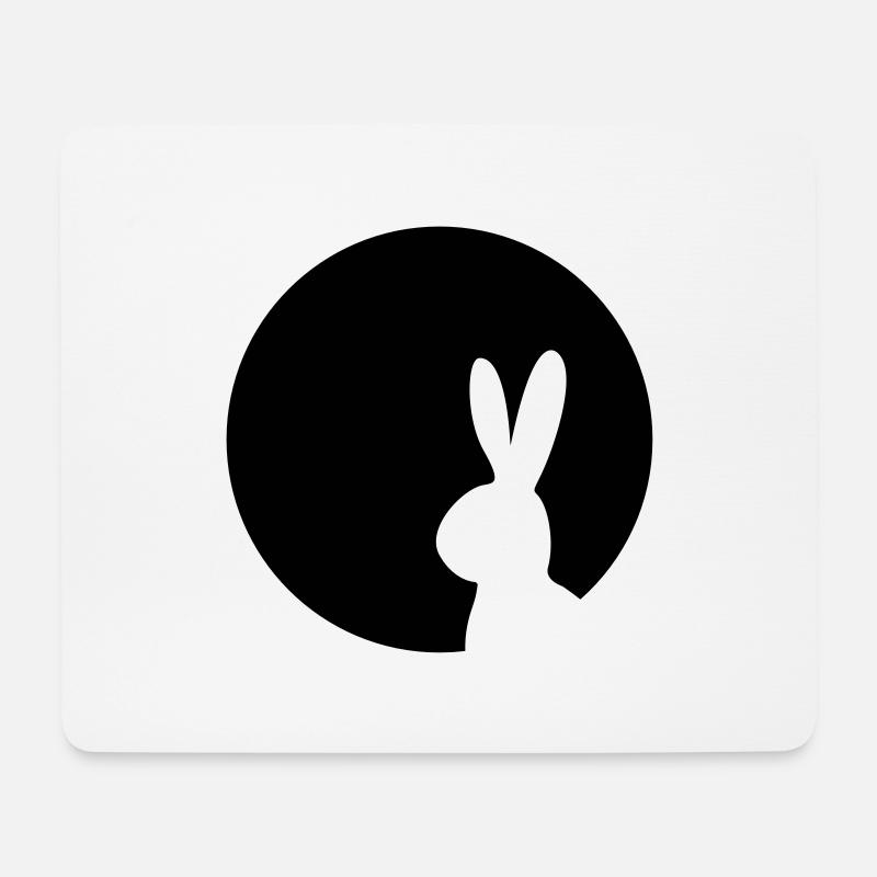 Moony Hase im Mond Kaninchen Häschen - Mousepad (Querformat) - Weiß