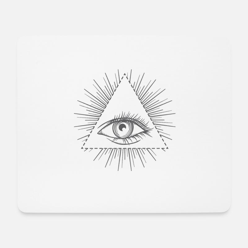 Illuminati Eye - Mouse Pad (horizontal) - white