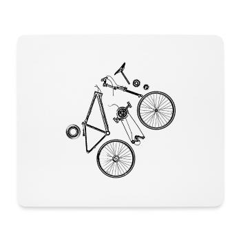 Vélo partage des mécaniques amusantes cadeau de cyclisme - Tapis de souris (format paysage) - blanc - Devant