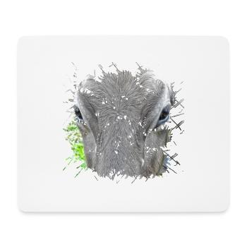 Grau Tier mit 4 Buchstaben - Mousepad (Querformat) - Weiß - Vorne