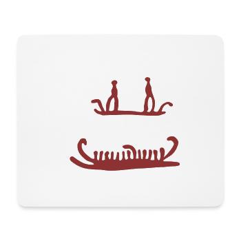 Pétroglyphe Tanumshede - Tapis de souris (format paysage) - blanc - Devant