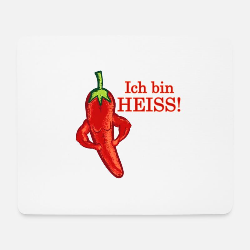 Ich bin heiss - Mousepad (Querformat) - Weiß