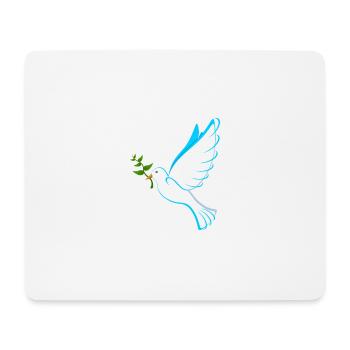 Taube des Friedens - Mousepad (Querformat) - Weiß - Vorne