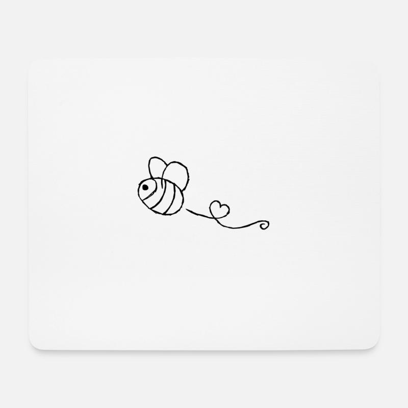 Süße Schwarze Comic Biene - Mousepad (Querformat) - Weiß