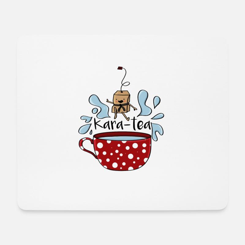 Karatéa Karaté Thé Sac à thé Cadeau Marié Sachet de thé - Tapis de souris (format paysage) - blanc