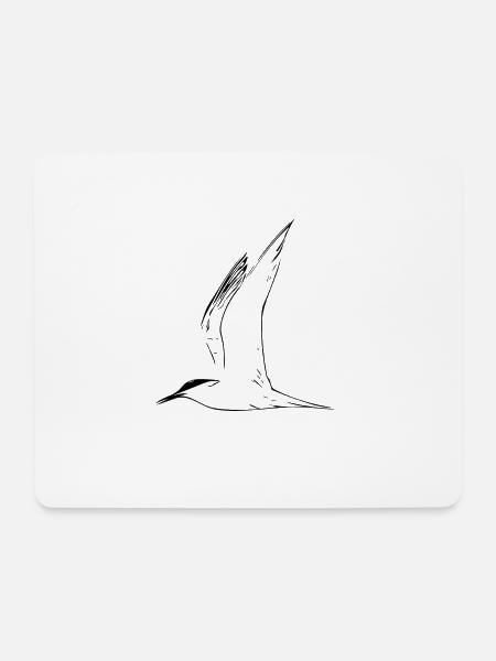 Möwe - Mousepad (Querformat) - Weiß