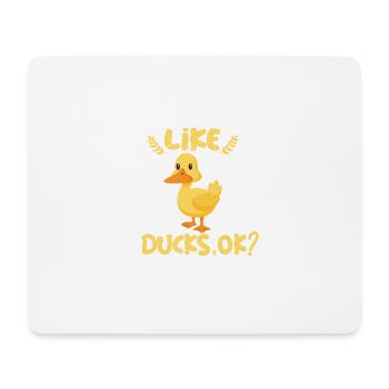 J'AIME VRAIMENT DES CANARDS OK? - Tapis de souris (format paysage) - blanc - Devant