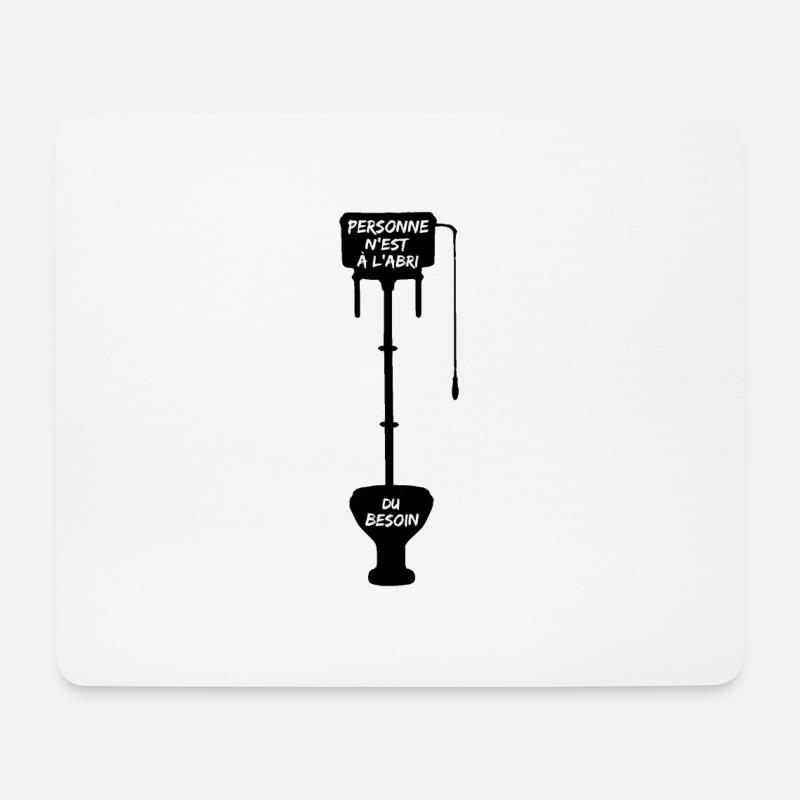 Niemand ist vor Not geschützt - Wortspiele - Mousepad (Querformat) - Weiß