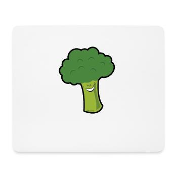 Brocoli ! Brocoli ! - À manger ! Cadeau ! Vert ! Green ! - Tapis de souris (format paysage) - blanc - Devant