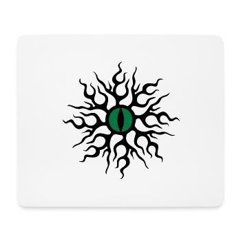 Drachenauge, Dragon Eye, Tattoo Style, Drache Auge - Mousepad (Querformat) - Weiß - Vorne