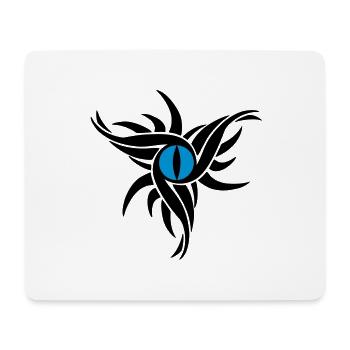 Drachenauge, Dragon Eye, Tattoo Style, Drache Auge - Mousepad (Querformat) - Weiß - Vorne