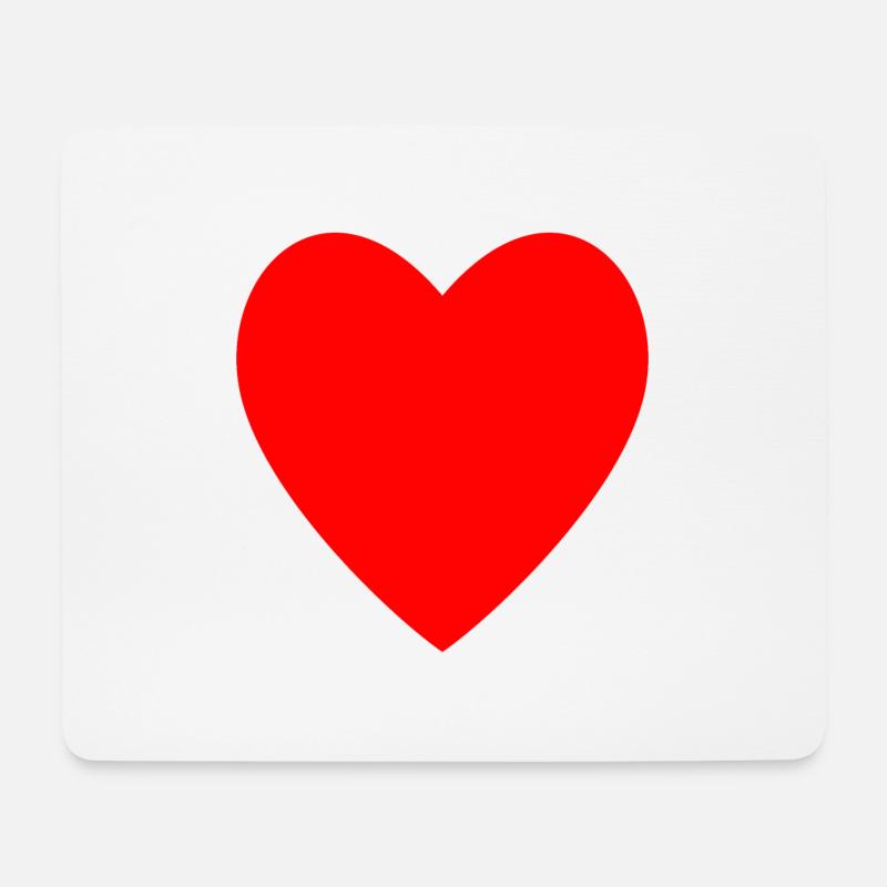 Rotes Herz - Mousepad (Querformat) - Weiß