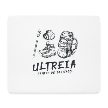 Camino de Santaigo. Chemin de Compostelle, T-shirt Ultreia - Tapis de souris (format paysage) - blanc - Devant