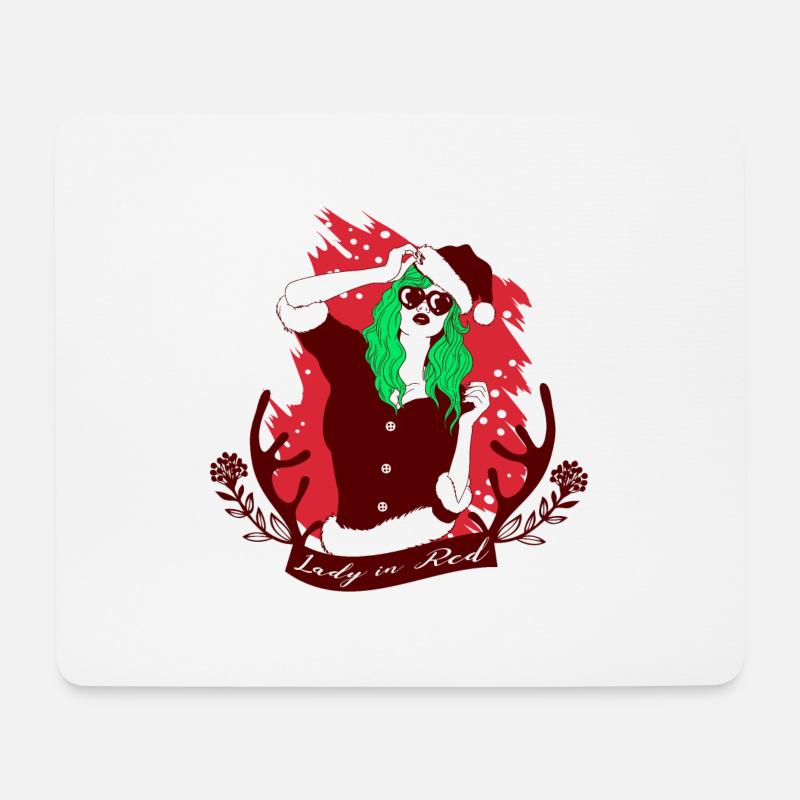 Weihnachts wunschzettel damen Weihnachtsmann - Mousepad (Querformat) - Weiß