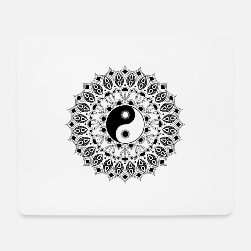 yin yang - Mouse Pad (horizontal) - white