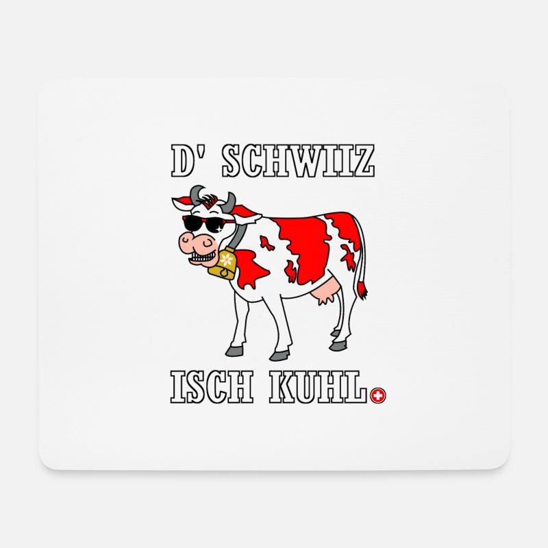 d' schwiiz isch kuhl - schweiz - Mousepad (Querformat) - Weiß