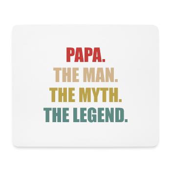 PAPA THE MAN THE MYTH THE LEGEND - Mousepad (Querformat) - Weiß - Vorne