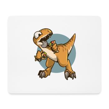 Wraptor Raptor Dinosaurier Dino Burrito Tortilla - Mousepad (Querformat) - Weiß - Vorne