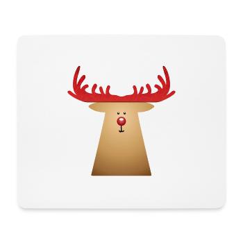 renne - Tapis de souris (format paysage) - blanc - Devant