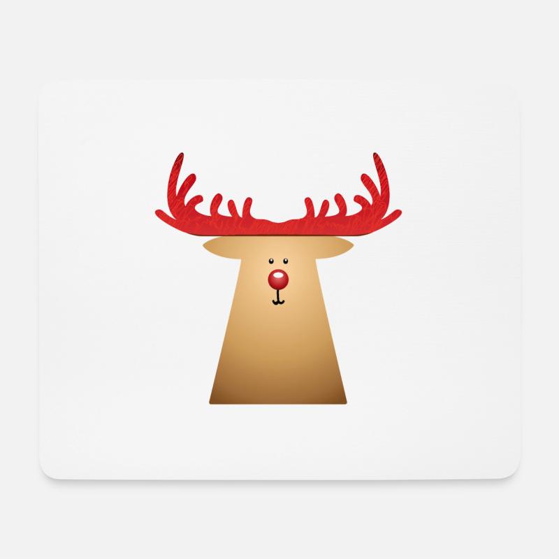 Rentier - Mousepad (Querformat) - Weiß