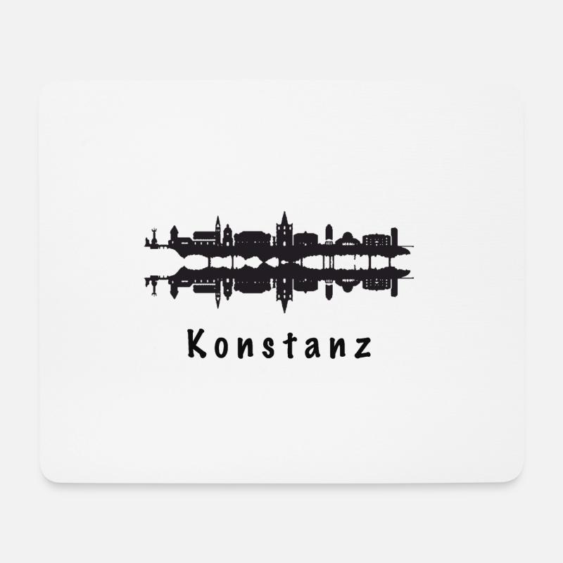 Konstanz Skyline - Mousepad (Querformat) - Weiß