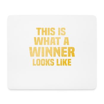 This is what a winner looks like - Mousepad (Querformat) - Weiß - Vorne