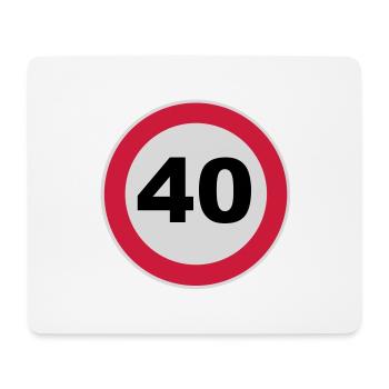 40. Geburtstag 40 Runder Geburtstag 3c - Mousepad (Querformat) - Weiß - Vorne