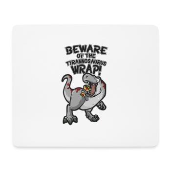 T-Wraps T-Rex dinosaure Taco Tortilla Wrap - Tapis de souris (format paysage) - blanc - Devant