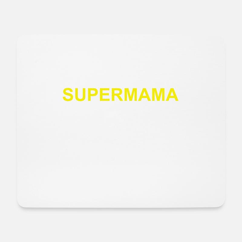 Supermama - Mousepad (Querformat) - Weiß
