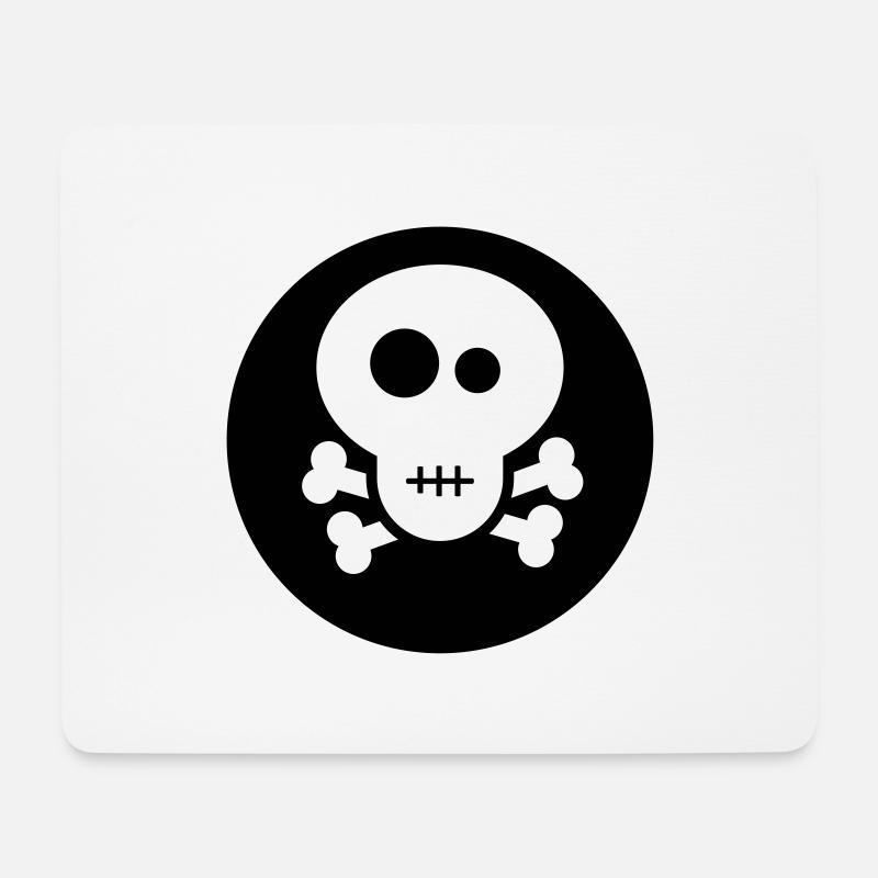 Fancy Skull - Mousepad (Querformat) - Weiß