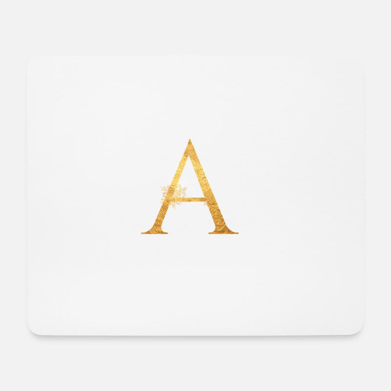 Anfangsbuchstabe A - Mousepad (Querformat) - Weiß