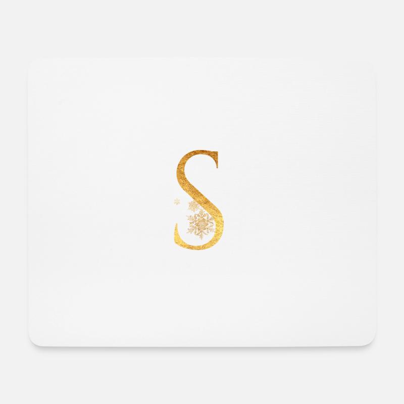Anfangsbuchstabe S - Mousepad (Querformat) - Weiß