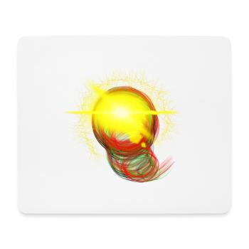 Flash of light neon ball flash abstract art - Mouse Pad (horizontal) - white - Front