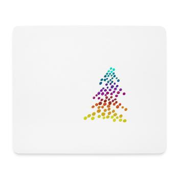 Sapin de Noël Rainbow Neon – Dots & Lights - Tapis de souris (format paysage) - blanc - Devant
