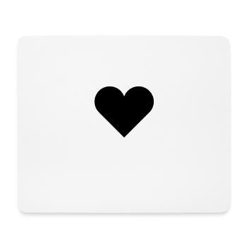 Heart - Mousepad (Querformat) - Weiß - Vorne
