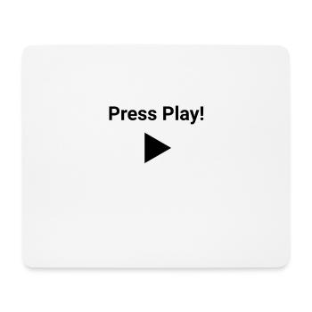 Presse jouer - Tapis de souris (format paysage) - blanc - Devant