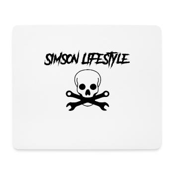 Style de vie simson - Tapis de souris (format paysage) - blanc - Devant