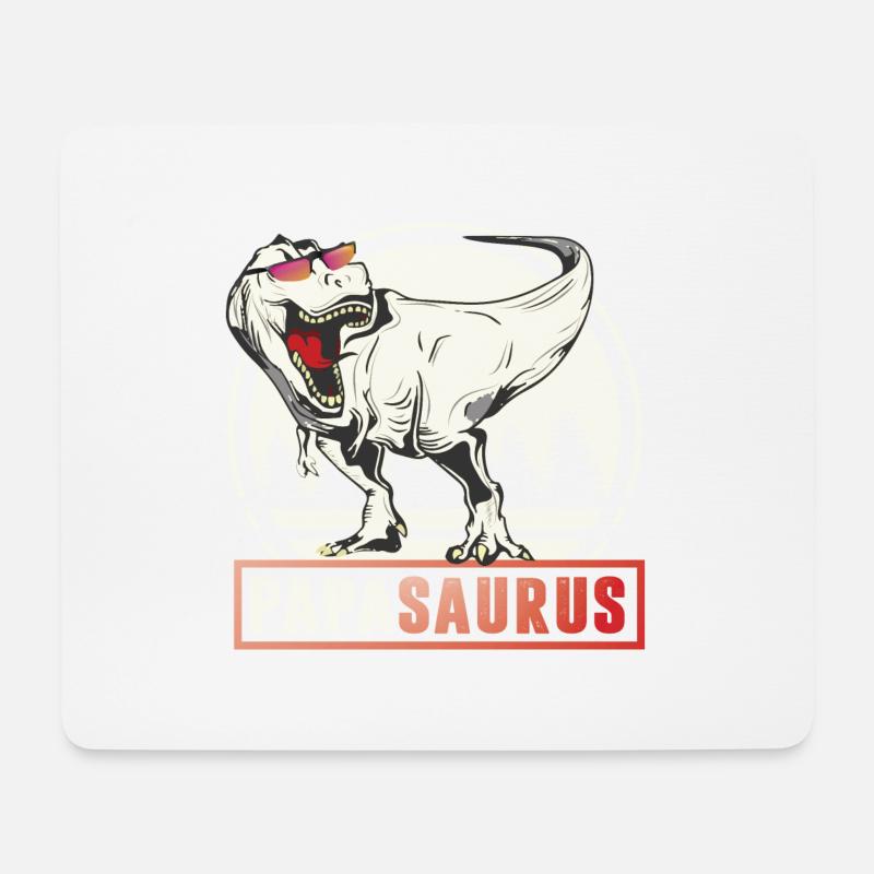 PAPASAURUS - Mousepad (Querformat) - Weiß
