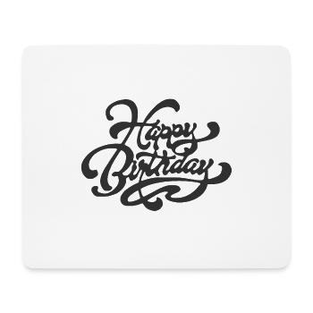 Joyeux anniversaire - Tapis de souris (format paysage) - blanc - Devant