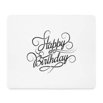 Joyeux anniversaire - Tapis de souris (format paysage) - blanc - Devant