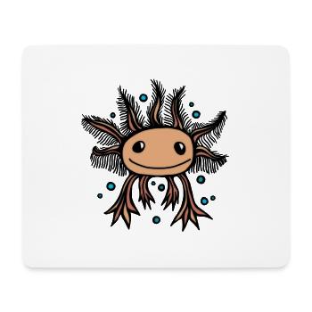 Bébé Axolotl - Tapis de souris (format paysage) - blanc - Devant