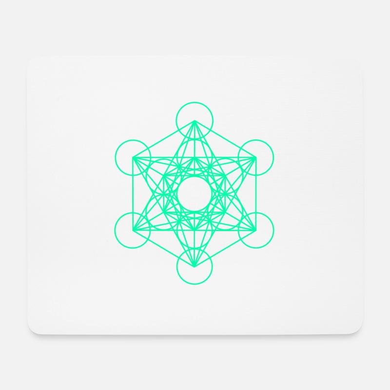 Metatrons Cube 10 - Mouse Pad (horizontal) - white