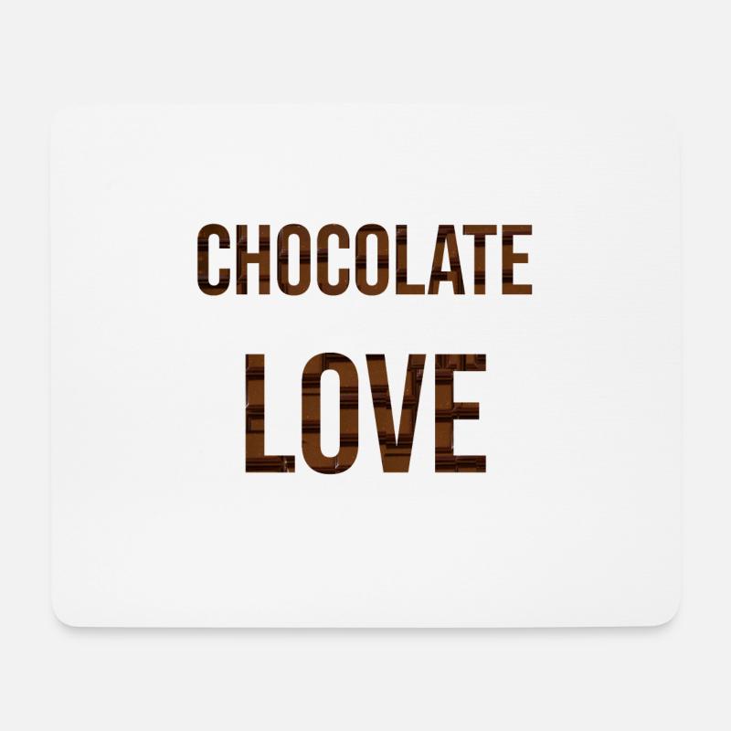 CHOCOLATE LOVE - Mousepad (Querformat) - Weiß