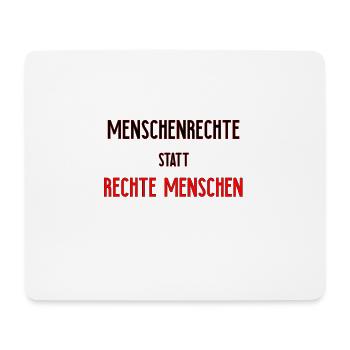 Menschenrechte | Gegen Nazis Antifa Geschenkidee - Mousepad (Querformat) - Weiß - Vorne