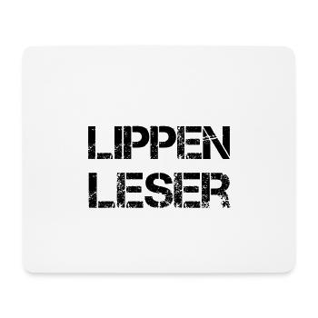 Lippen Leser weiß - Mousepad (Querformat) - Weiß - Vorne