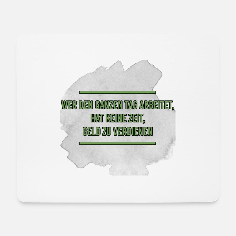 Spruch finanzielle Freiheit - Mousepad (Querformat) - Weiß